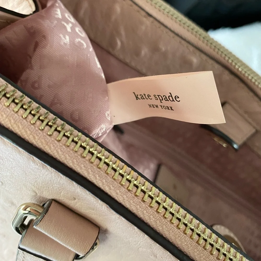Kate Spade Blush Textured Tote with strap - Picture 16 of 16